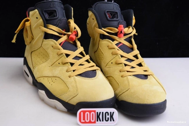 MaikeSneakers JORDAN 6 AIR SCOTT YELLOW X CN1084-300 TRAVIS 0803
